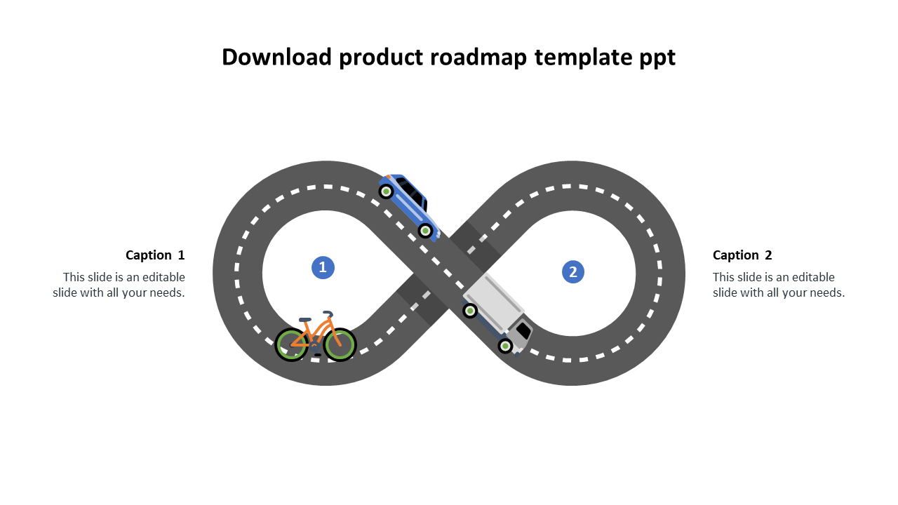 Download product roadmap template ppt